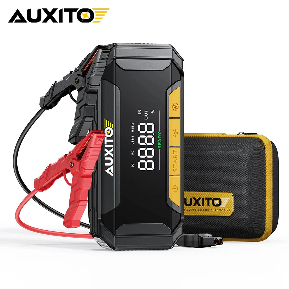 Car Battery Jump Starter – 20,000mAh Portable Power Bank with USB Quick Charge & 12V Jump Start Function
