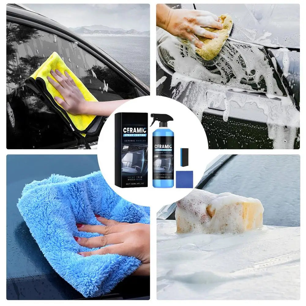 120ml Glass Cleaner Spray Car Nano Coating Agent Coating Liquid Hydrophobic Anti-Scratches Car Wax Coating Car Polishing Coating
