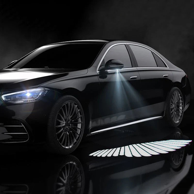Car LED Puddle Door Lights – Universal Angel Wings Projection Lights for Side Mirrors