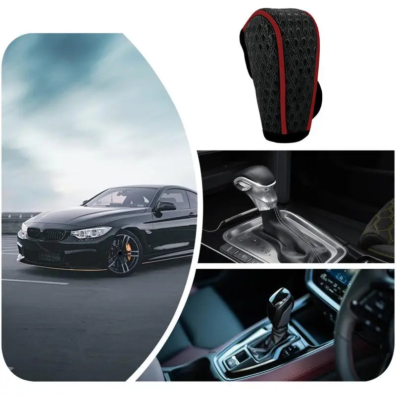 Car Shift Handle Cover Leather Non-slip Wear-resistant Car Automatic Gear Sheath Car Decoration