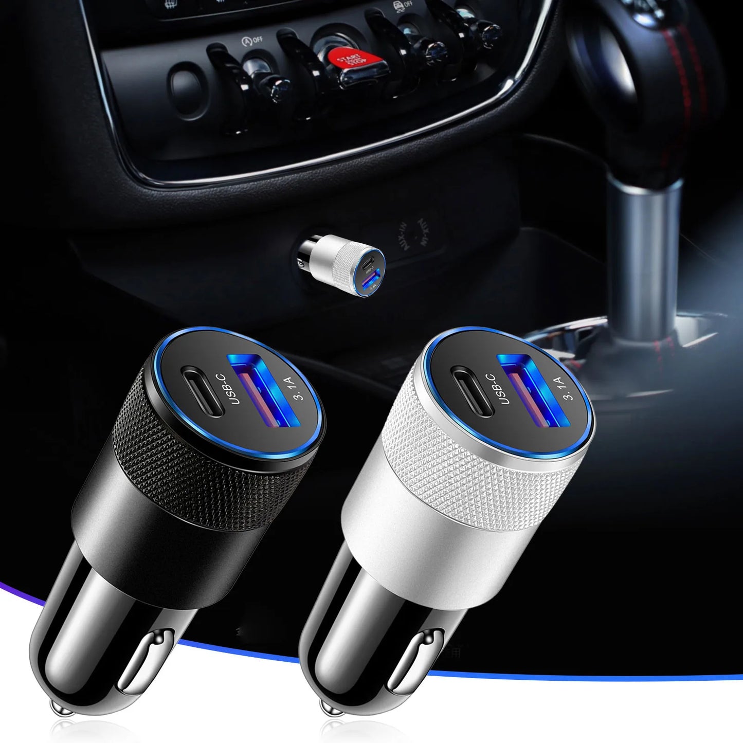 Multifunctional Car Charger – Compact and Stable Charging Solution for Multiple Devices