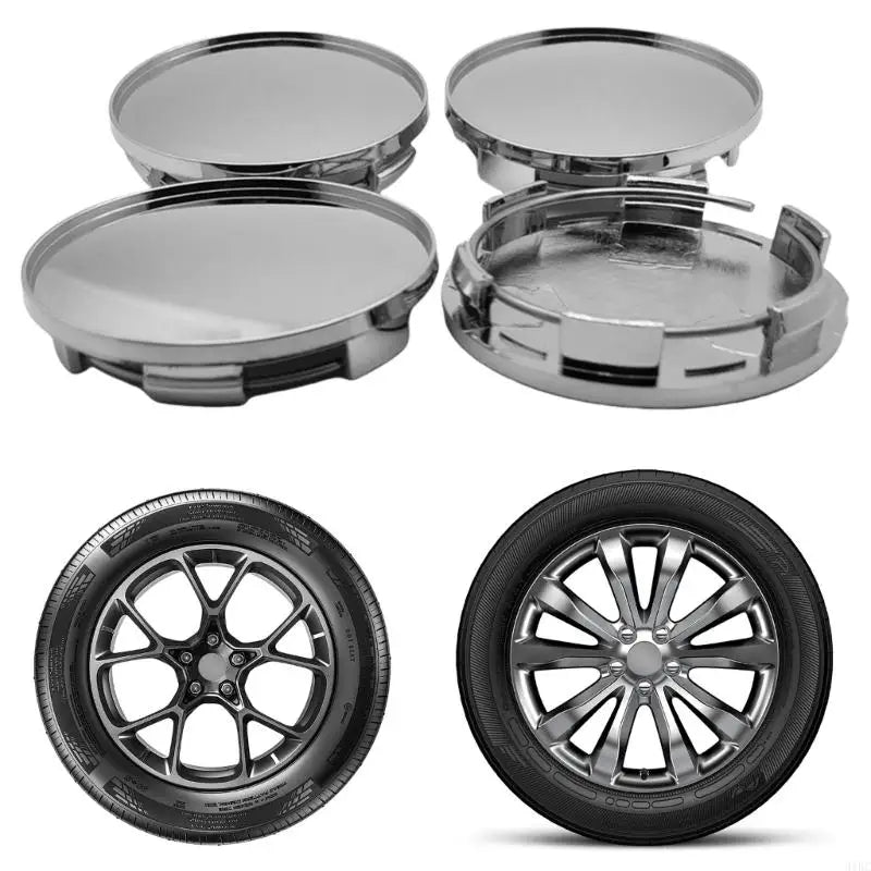 Car Wheel Hub Center Caps with 68mm Diamter Anti Falling Car Wheel Hub Center Caps 3 Color 4pcs for Most Vehicles