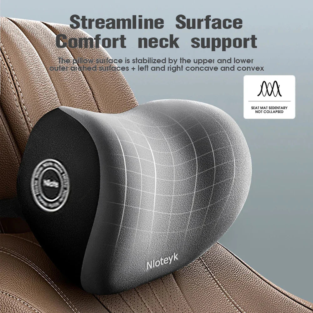 Car Neck Pillow Memory Foam Protection Lumbar Backrest Cushion Lumbar Cushion Car Headrest Seat Travel Interior Accessorie