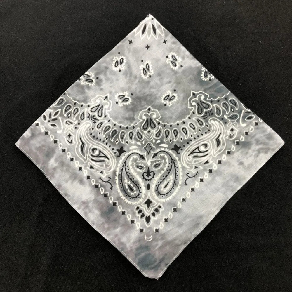 Unisex Men Women Cotton Bandana Hairband Cowboy Mens Biker Sports Headwear Wrist Hairwrap Single Sided Head Wrap Scarf Paisley