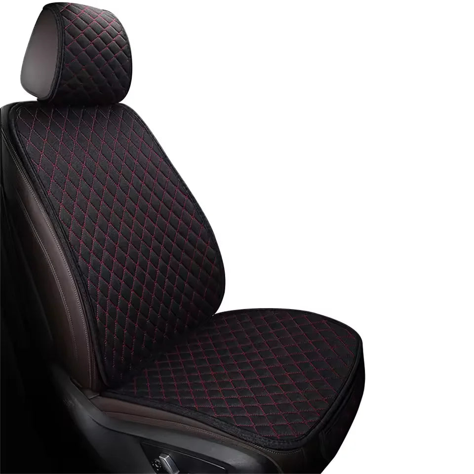 Universal Flax Car Seat Cover Front Rear Cushion Comfortable Breathable Protector Mat.
