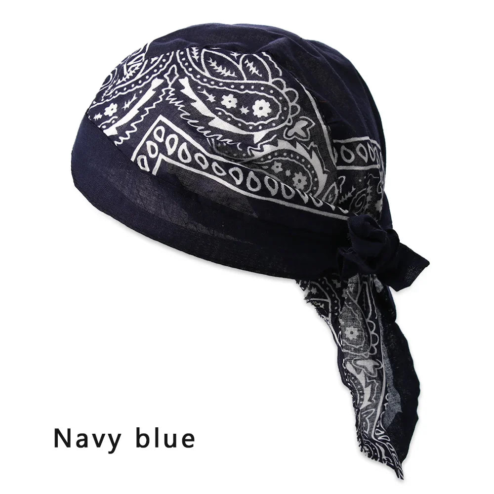 Unisex Adult Satin Long Tail Doo Rag Durag Bandanas Cap Pirate Hat Turban Men Hip Hop Headband Biker Headwrap Women Headwear