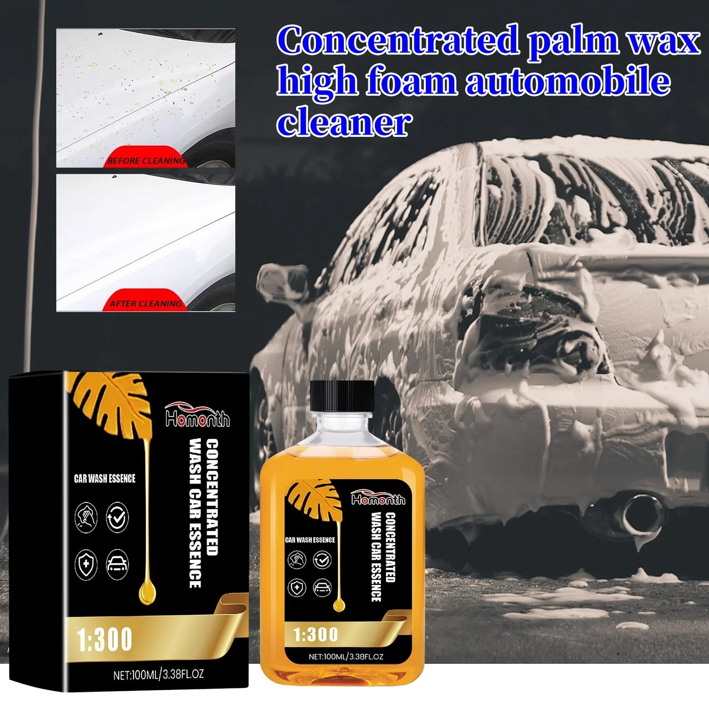 Carnauba Wax Car Wash 100ml Concentrated Car Detailing Wash Liquid