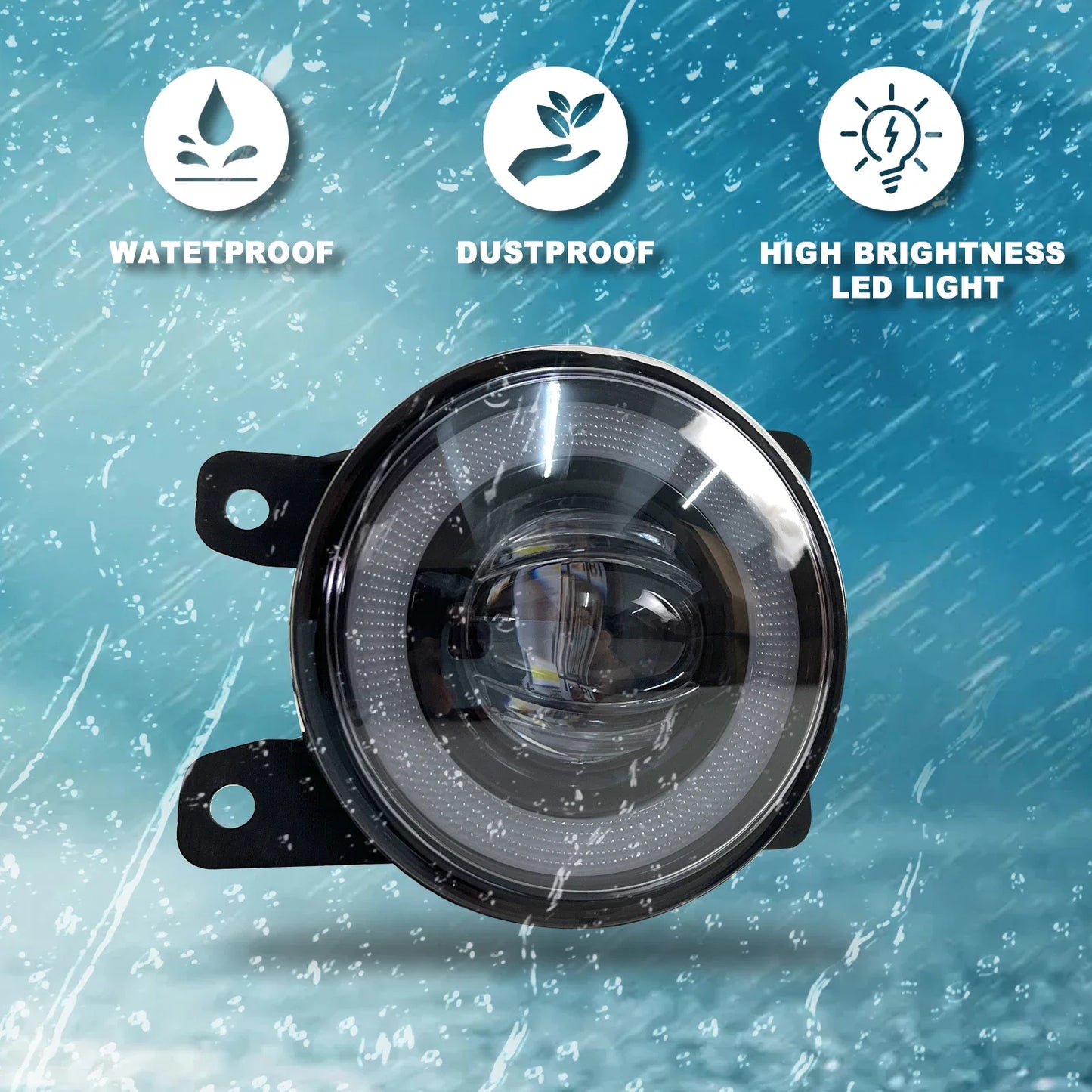 Car Parts Angel Eye Fog Lights – Dynamic Daytime Running Lights with LED Bulb