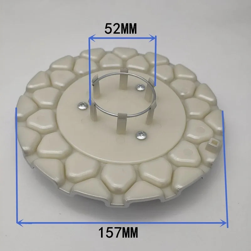 1pc Wheel Center Cap Silver 6.18 Inch/2.05 Inch 157 MM/52 MM Wheel Center Hub Cap Flower Pattern Personalized Tire Hub Sticker