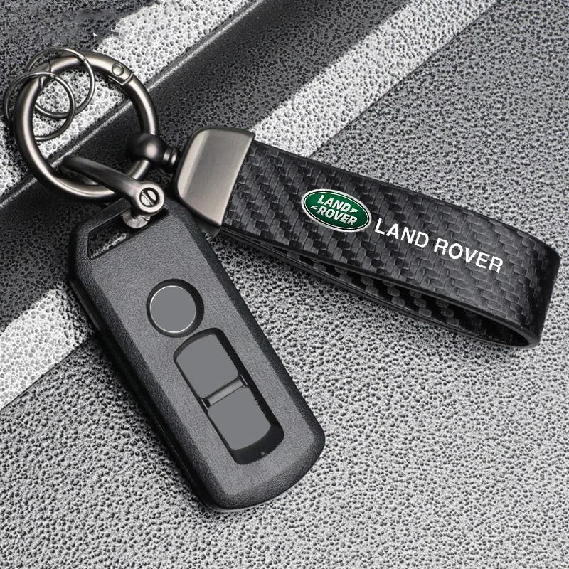 Carbon fiber Car Keychain Key Ring Pendants For Land Rover Discovery 2 3 4 Range Rover Freelander SVR Evoque Keyring Accessories