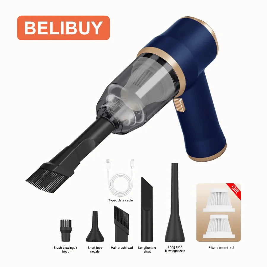 BELIBUY Portable Wireless Cleaner Air Gun Car Wash Supplies Powerful Vacuum Cleaner