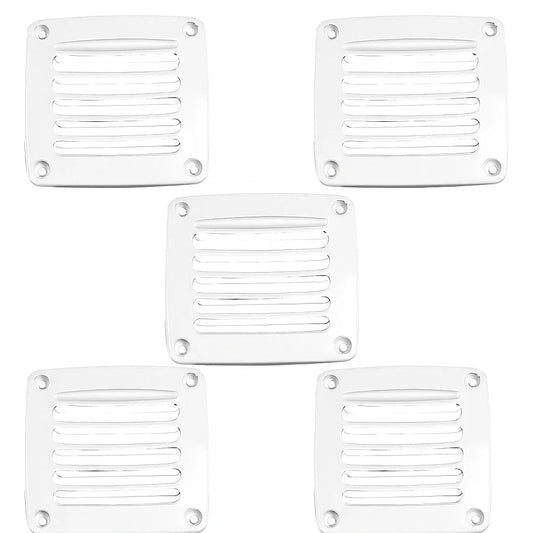 Ventilation Shaft 92 × 92mm Grille Cover, White - Pack of 5 | 4Boats