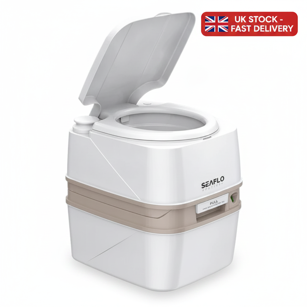SEAFLO 18L Premium Portable Travel Toilet PT1803 Boat RV Caravan Camping Piston