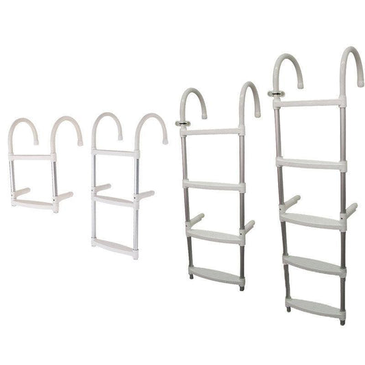 Aluminium 5-step boarding ladder | Folding boat ladder | 4Boats