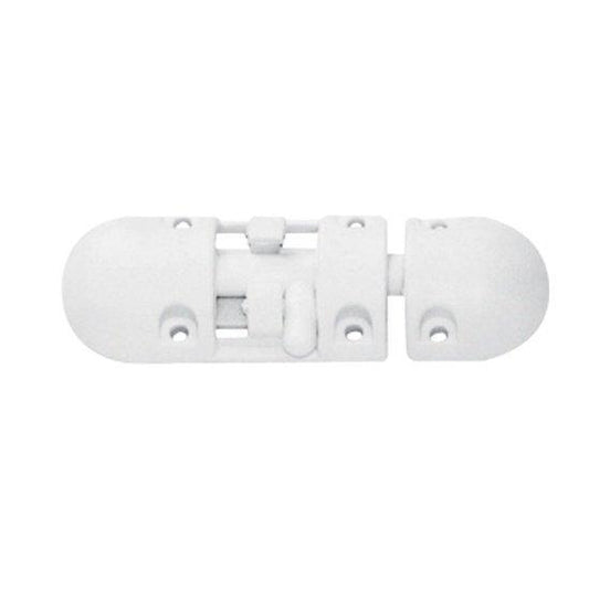 Anti-Rattle Barrel Plastic Barrel Bolt - White | 4Boats
