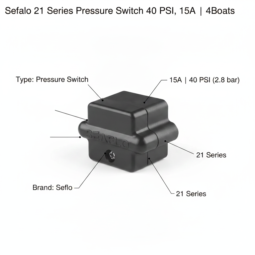 Seaflo 21 Series Water Pump Pressure Switch 40PSI 15A PSWT15A21S40PSI Replacement
