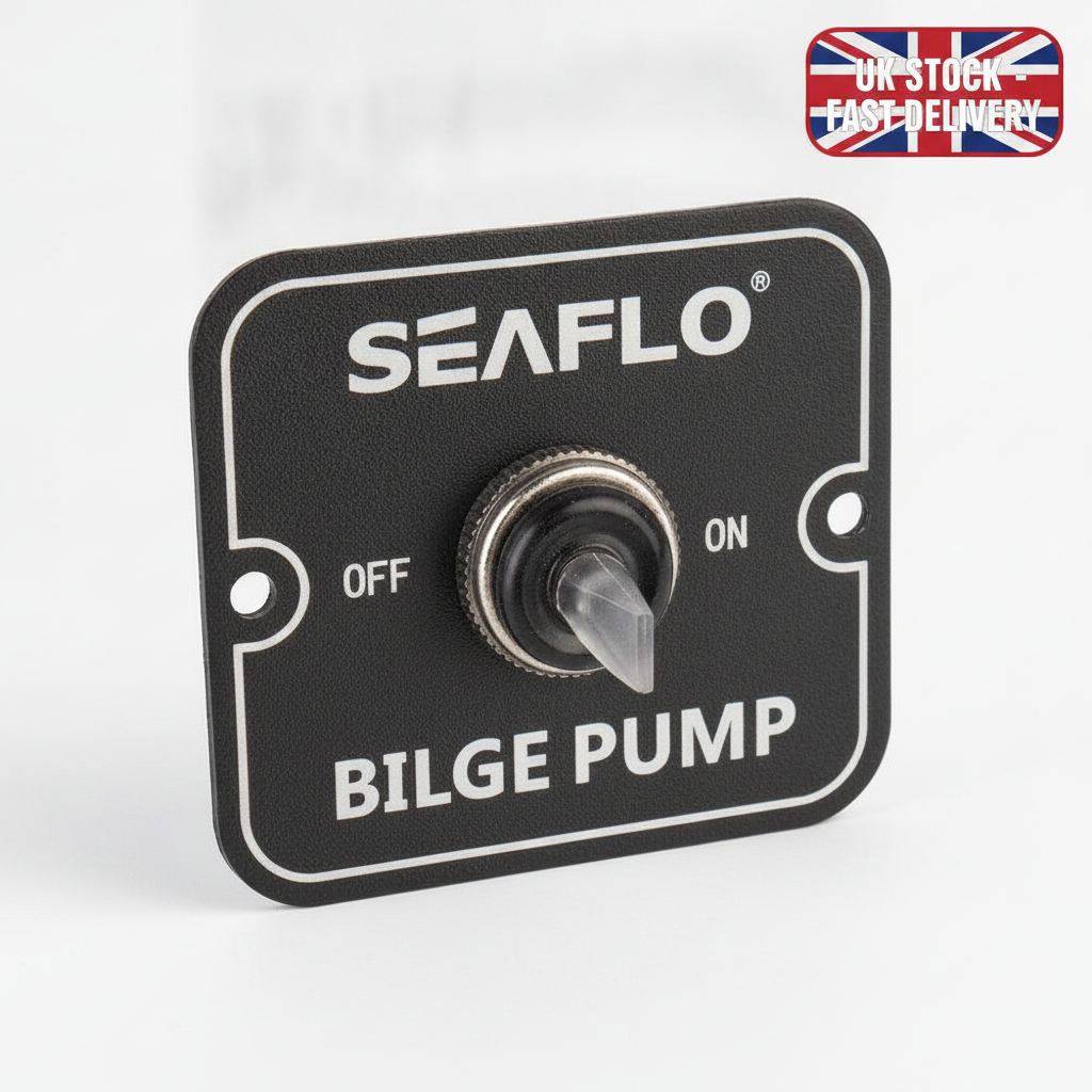 SEAFLO Marine Bilge Pump 2-Way Switch Panel 12V/24V ON-OFF Aluminum SP02