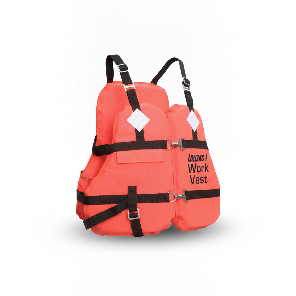 Work LifeVest 50N ISO 12402-5 Adult  >40kg Orange Buoyancy Aid