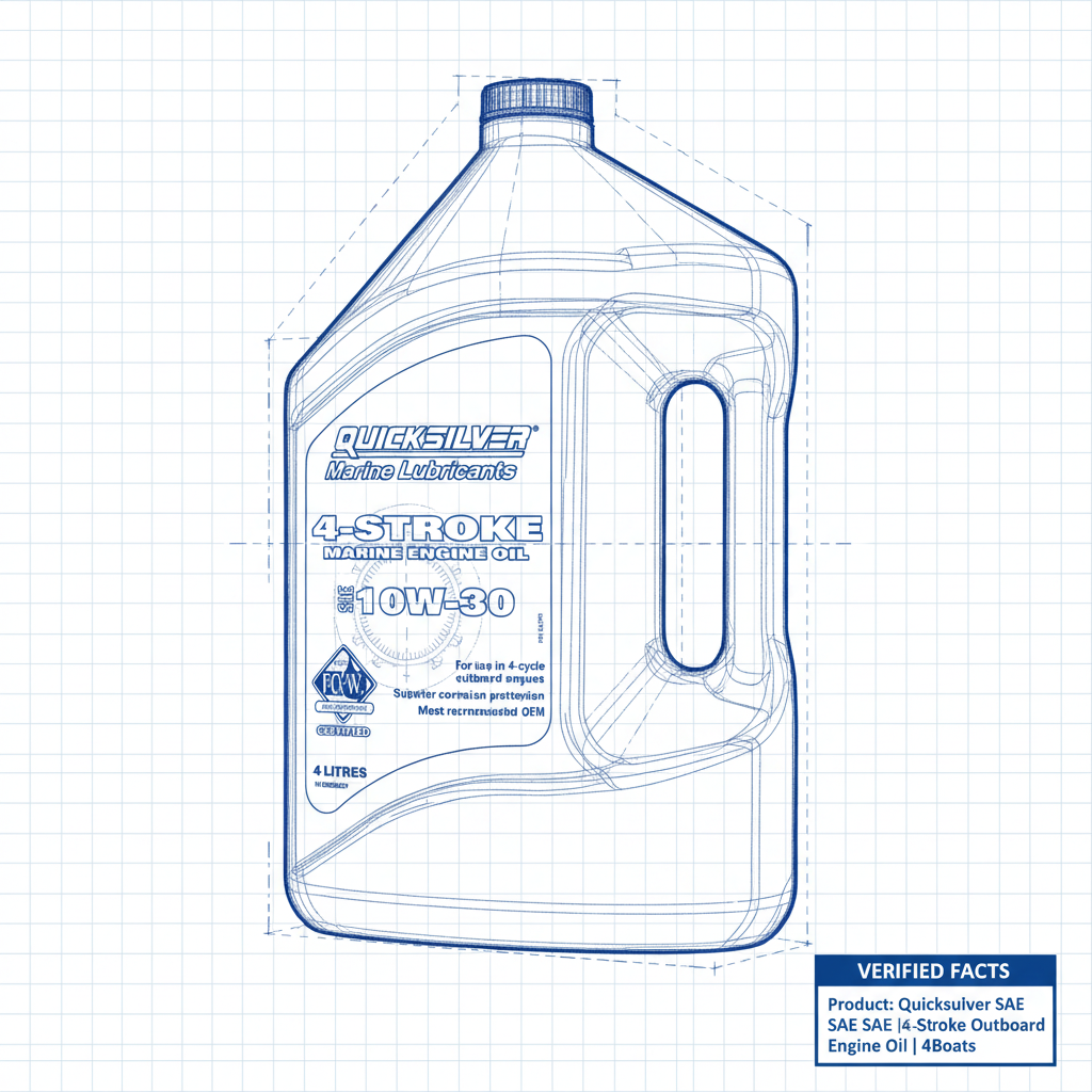 Quicksilver 4-Stroke Marine Engine Oil SAE 10W-30 4L 8M0086221 92-858046QB1