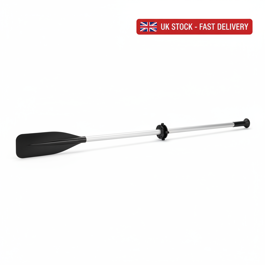 220cm Aluminium Boat Oar with Adjustable PVC Collar - 35mm Shaft Marine Dinghy