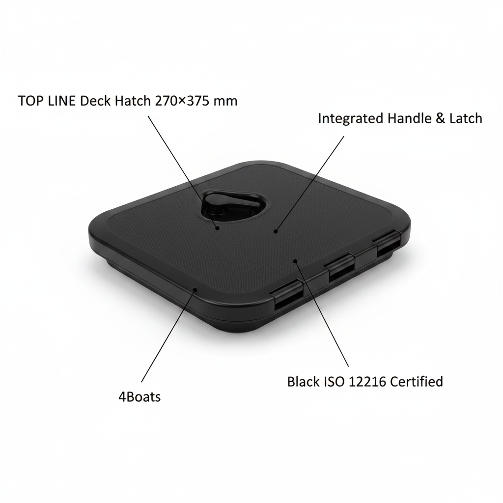 Nuova Rade Top Line Black Marine Access Hatch 270x375mm ISO 12216 Boat Deck Part