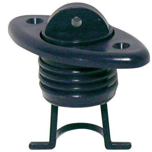 Drain Socket Oval Captive Plug 60 × 30mm Black | 4Boats
