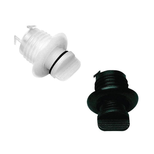 Drain Socket Round w/ Captive Plug 40 mm White | 4Boats