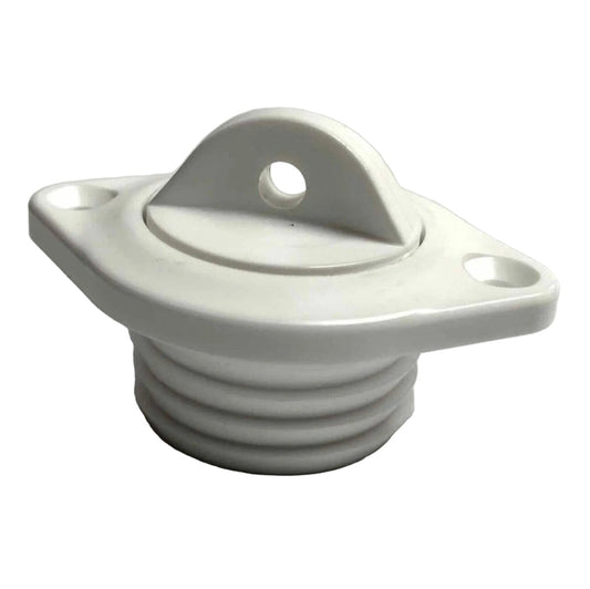 Nuova Rade Oval Boat Drain Socket & Plug 48x36mm White RIB Dinghy 16688