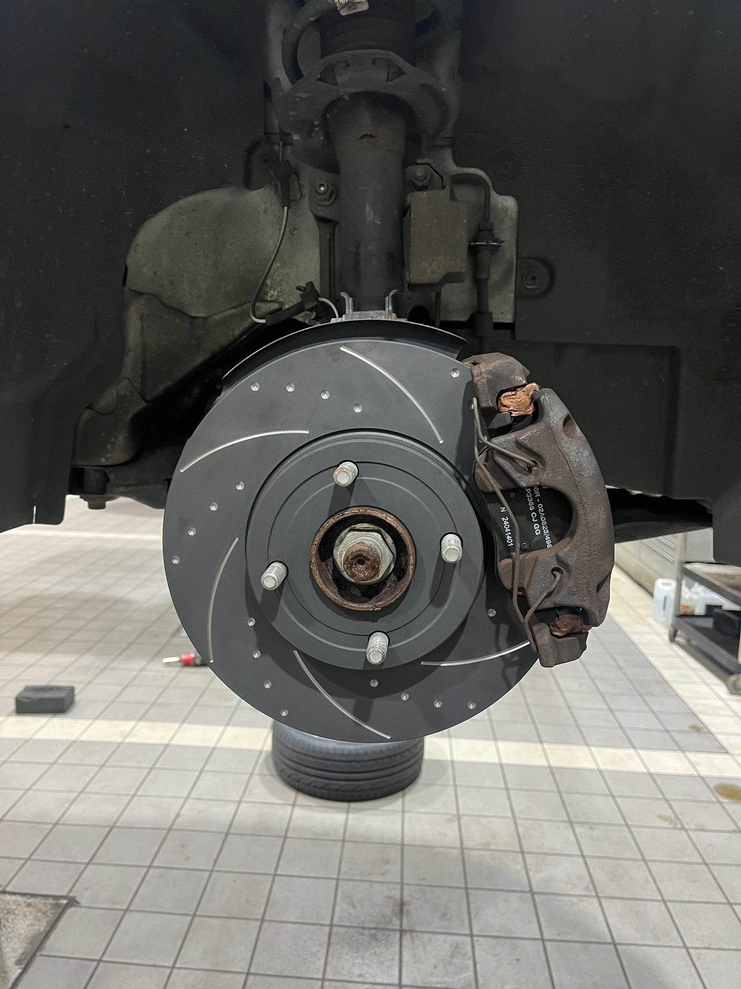 ** CLEARANCE ** Enhanced Performance (By RTS) Rear Brake Disc Upgrade - MK8 Fiesta 1.0 - Dimpled & Grooved ** NO RETURN **
