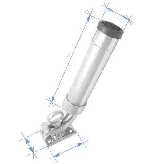 Fishing Rod Deck Holder Inox 316 232×51mm | 4Boats