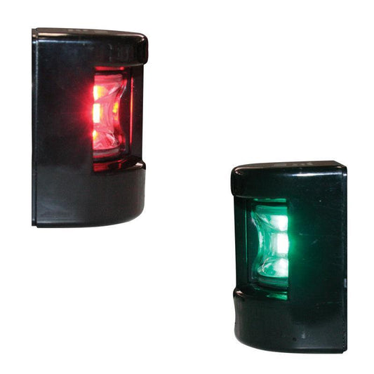 FOS LED 112.5° Port & Starboard Lights, Black Housing | 4Boats