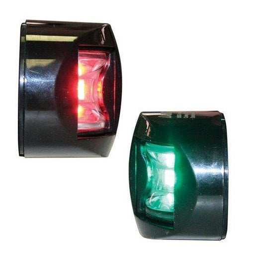 FOS LED 12 Port & Starboard Side Lights 112.5° Black | 4Boats