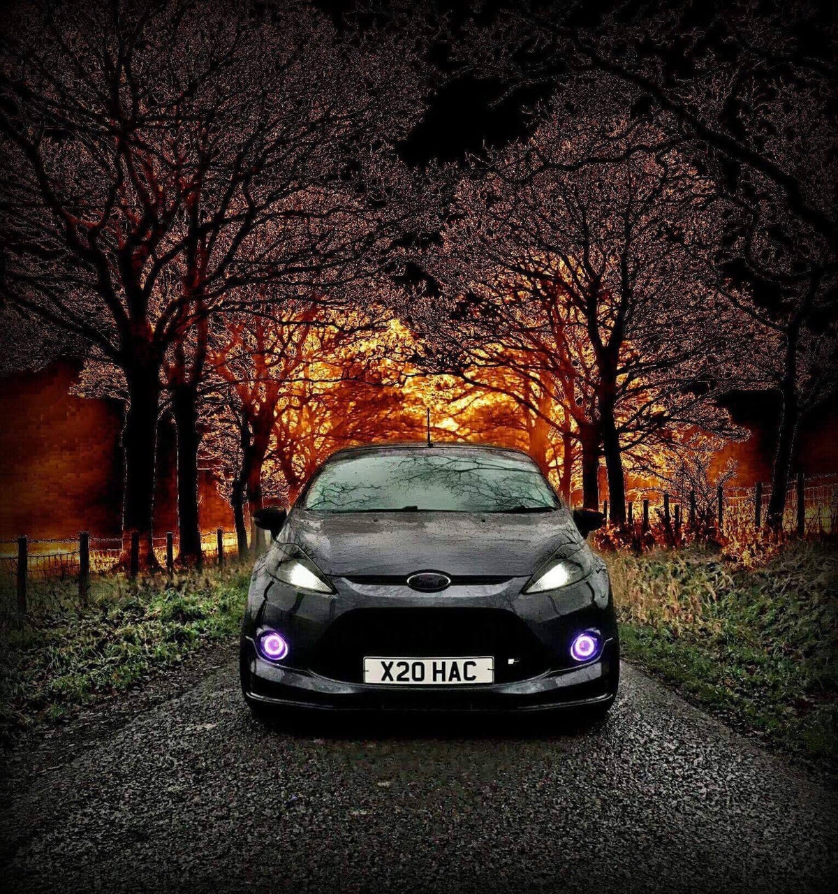 RGB Halo Fog Light Rings – 70mm/60mm App Controlled | CEUK