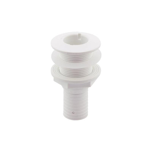 Thru-Hull Fitting 32 mm (1/4 in) White - Hose Barb & Washer | 4Boats