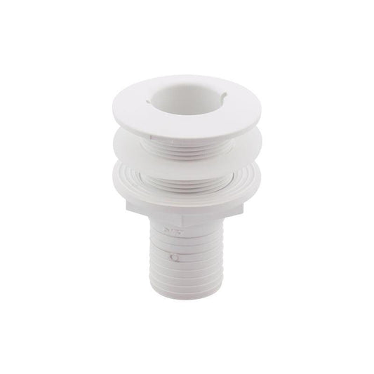 Thru-Hull Fitting 38 mm (1½ in) White Hose Barb | 4Boats