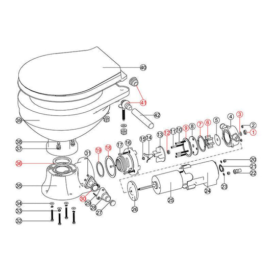 Consumables Repair Electric Toilet Consumables Kit | 4Boats