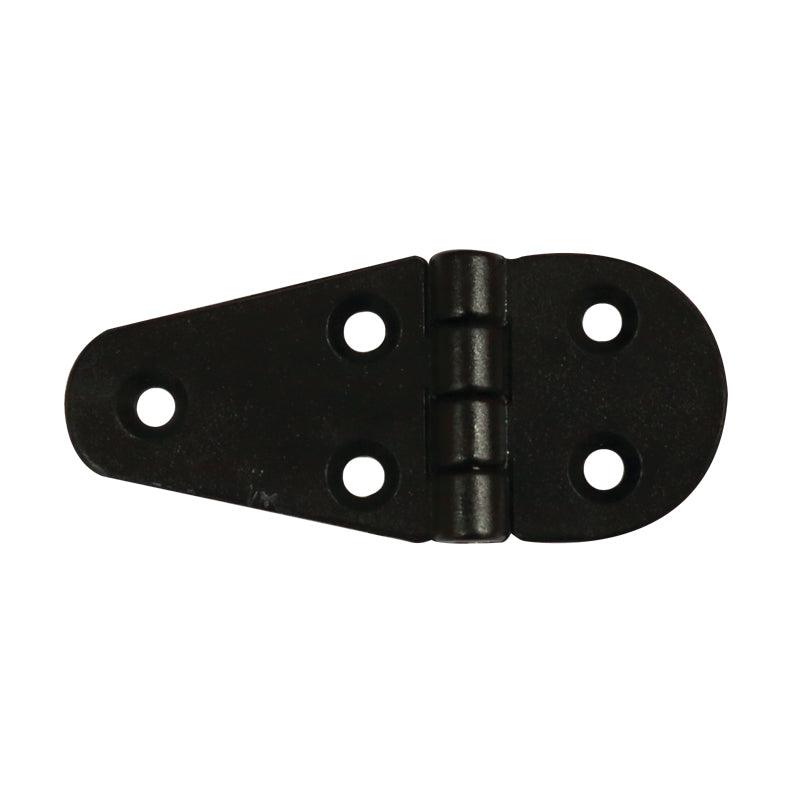 Hinge Polyamide Semi-Oval 90×40×4.5mm Black | 4Boats