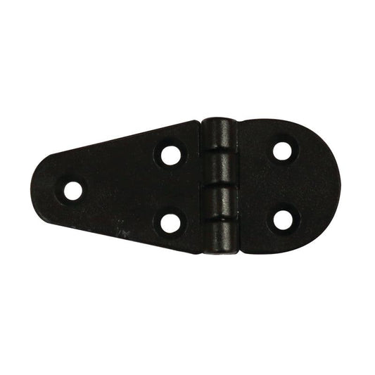 Hinge Polyamide Semi-Oval 90×40×4.5mm Black | 4Boats