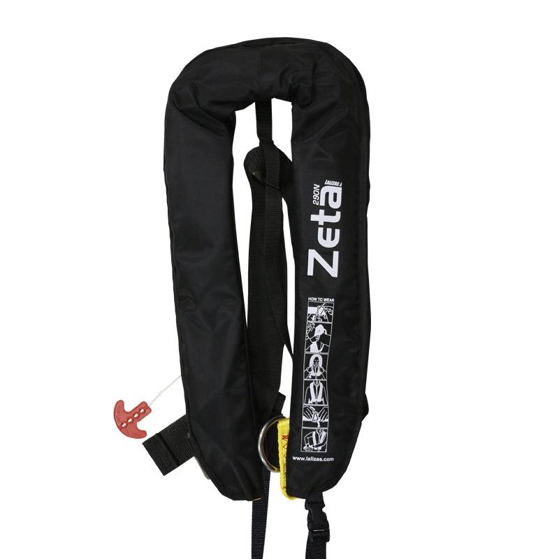 Zeta Infl 290N Automatic Inflatable Lifejacket - Adult Black | 4Boats