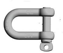 Lalizas Large Type D Shackle Galvanized Steel 10mm Heavy Duty Marine Mooring 98557
