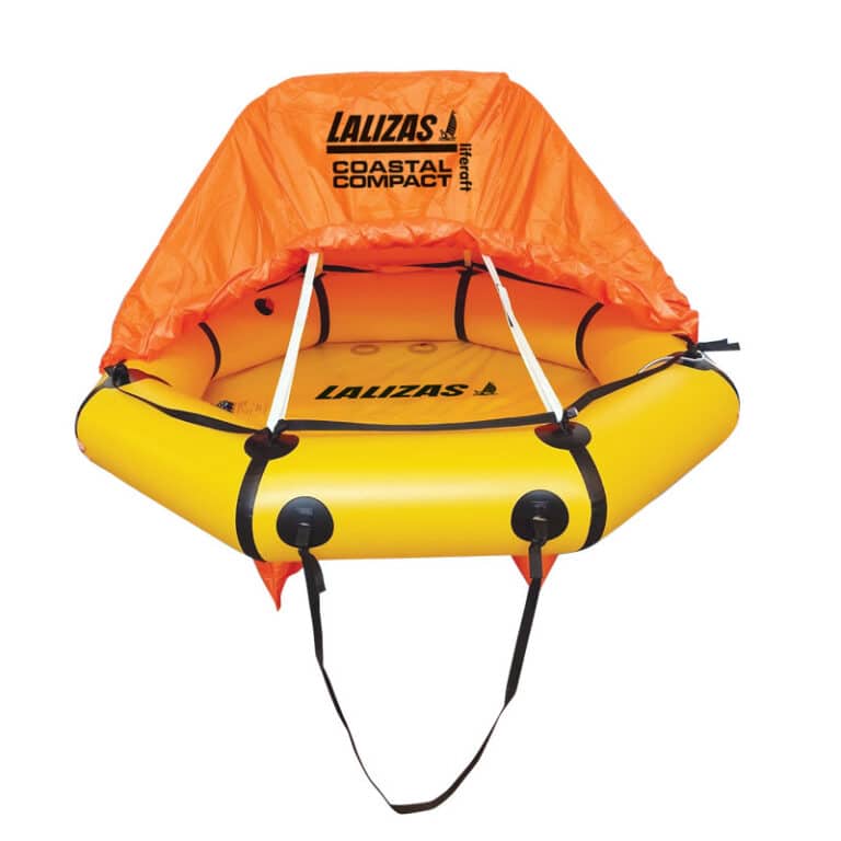 Lalizas Coastal Compact 4-Person Liferaft with Canopy Valise 75877 Boat Safety