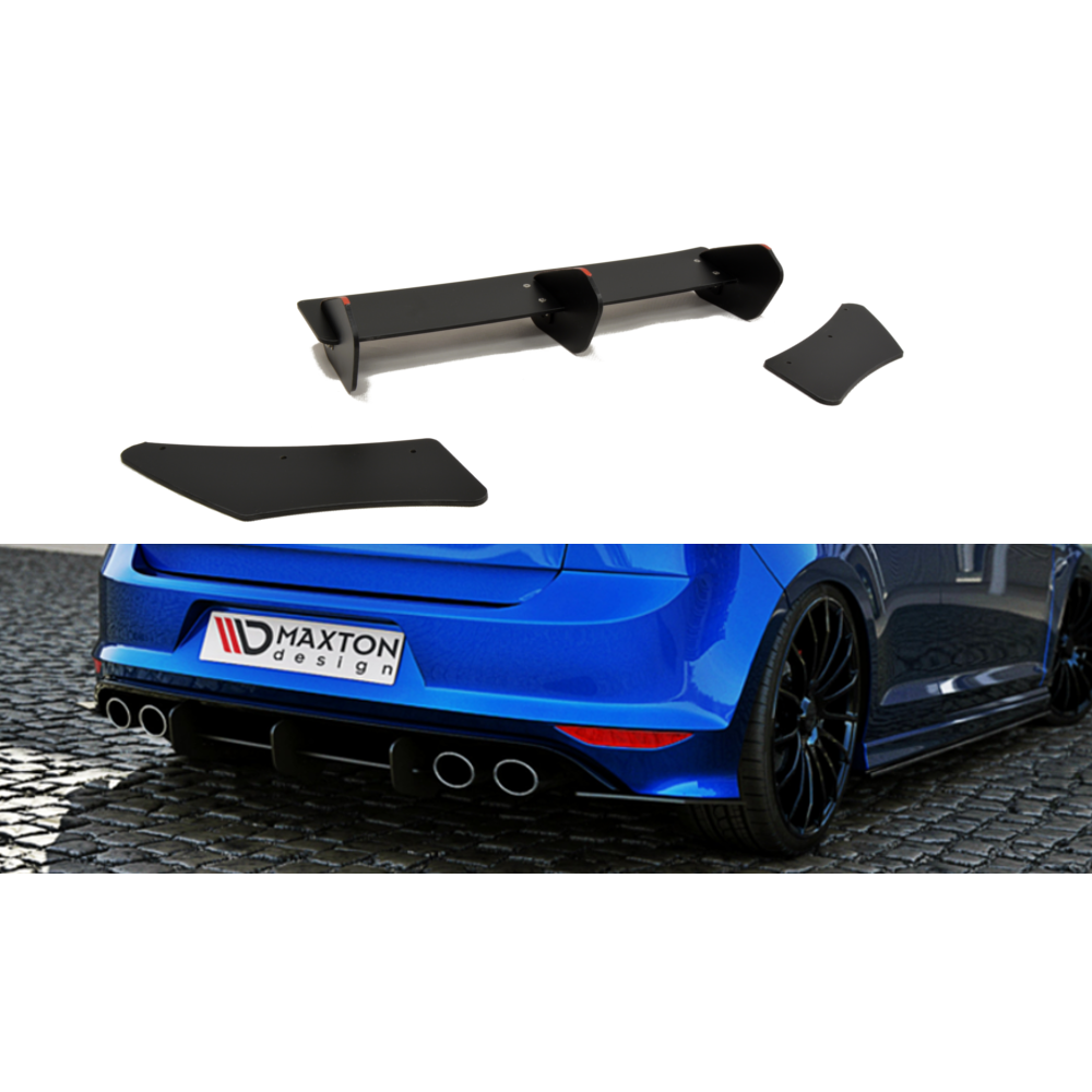 Maxton Design - VW Golf R MK7 Hatchback (2013-2016) Rear Diffuser & Rear Side Splitters