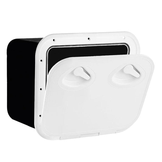 MID LINE Storage Hatch with Lock 380 × 380 mm White | 4Boats