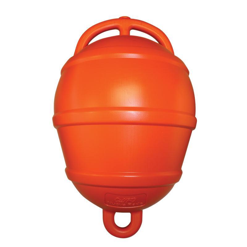 Rigid Plastic Mooring Buoy 250mm Orange Pear Shaped UV Stable Boat Marine Buoy