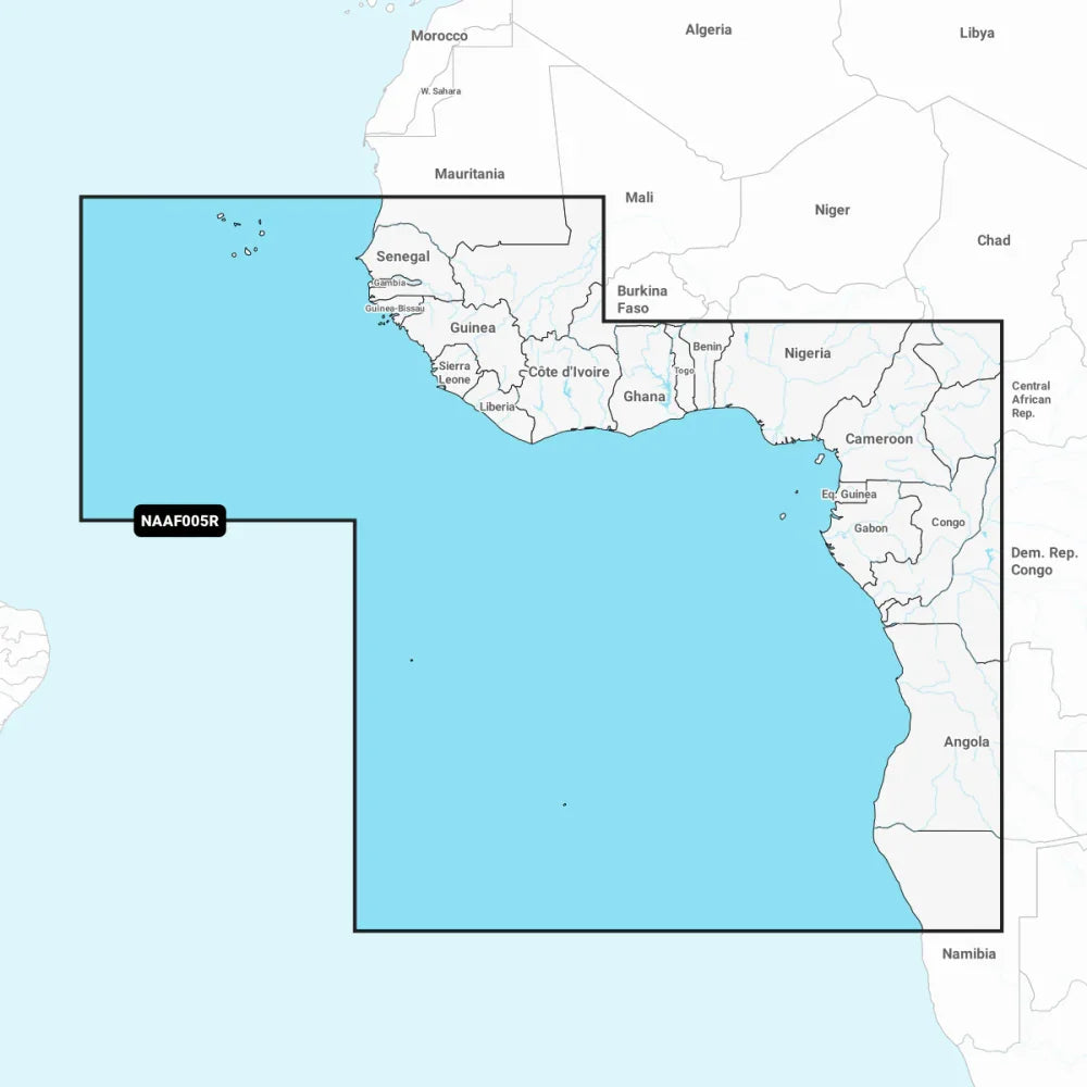 Navionics AF005R Africa West Regular Chart | 4Boats