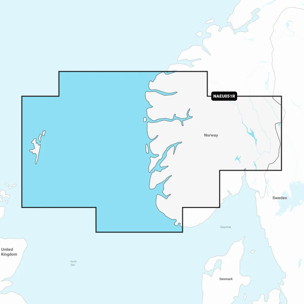 Navionics EU051R Norway | Lista to Sognefjord Chart | 4Boats