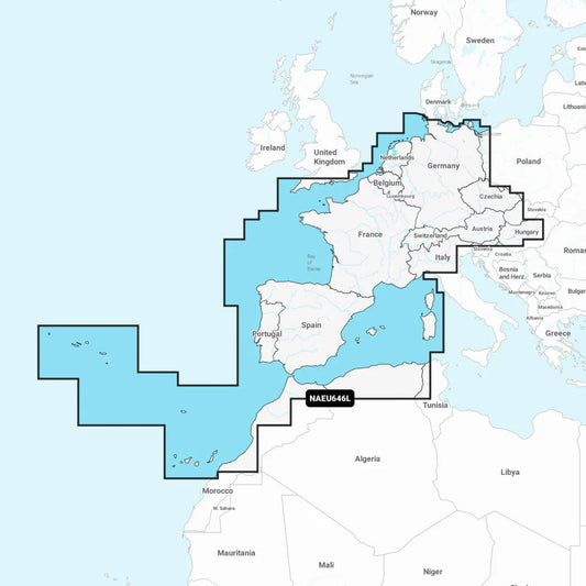 Navionics EU646L Large Chart | Central & West Europe | 4Boats