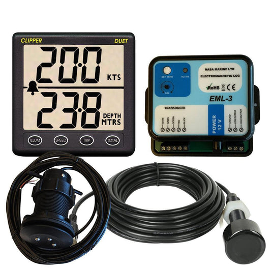 NASA Marine Clipper Duet System with EML-3 Electromagnetic Log & Depth Transducer