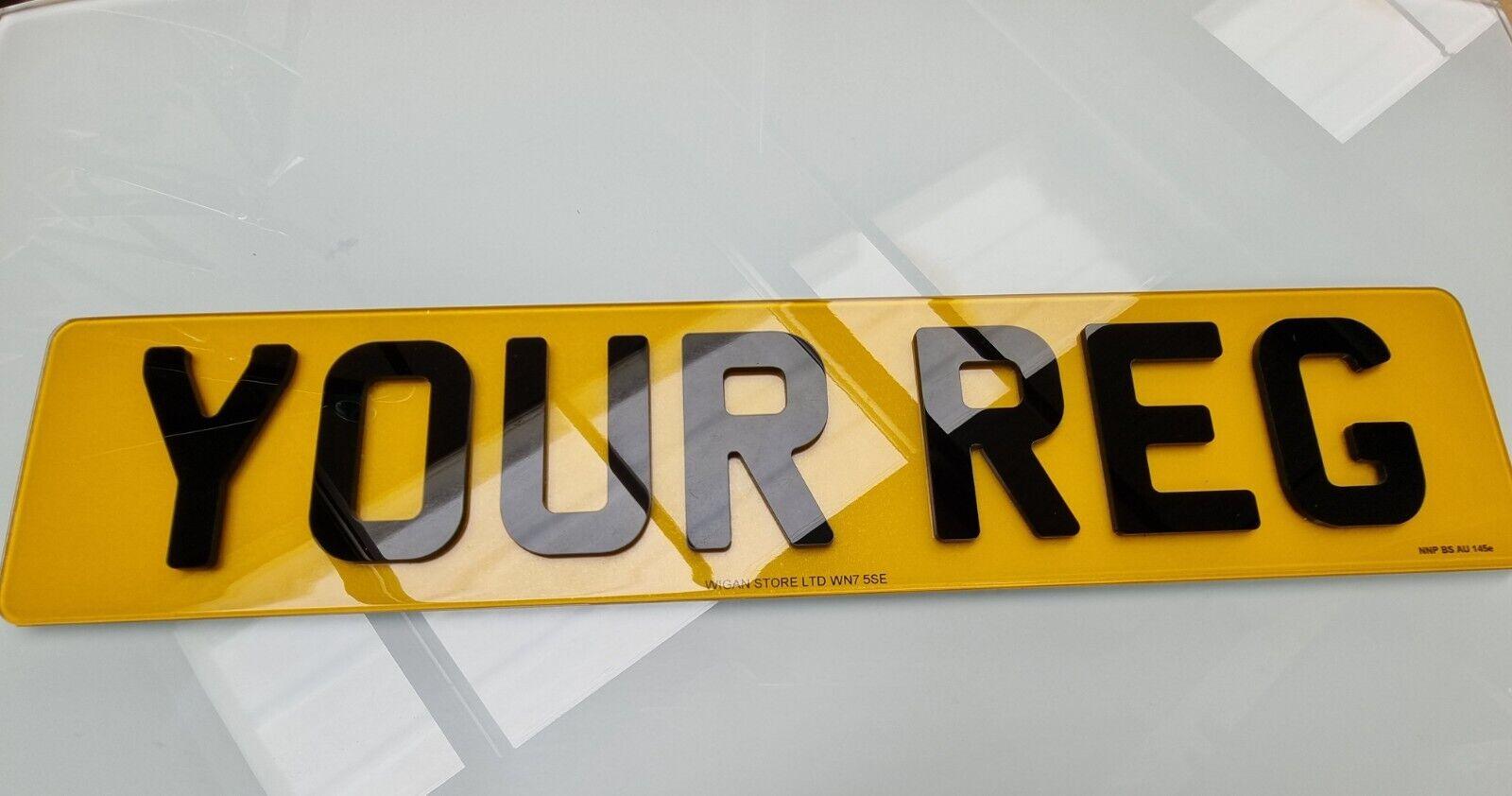 4d Acrylic 3mm Black Letters road legal number plate maker in Leigh, Bolton, Warrington Pair of number plates for car/van/trailer Number plates made while u wait