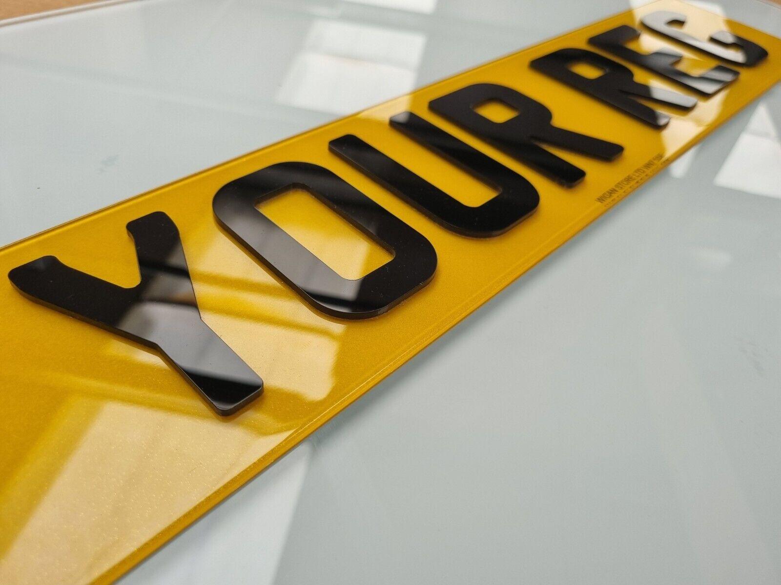 4d Acrylic 3mm Black Letters road legal number plate maker in Leigh, Bolton, Warrington Pair of number plates for car/van/trailer Number plates made while u wait